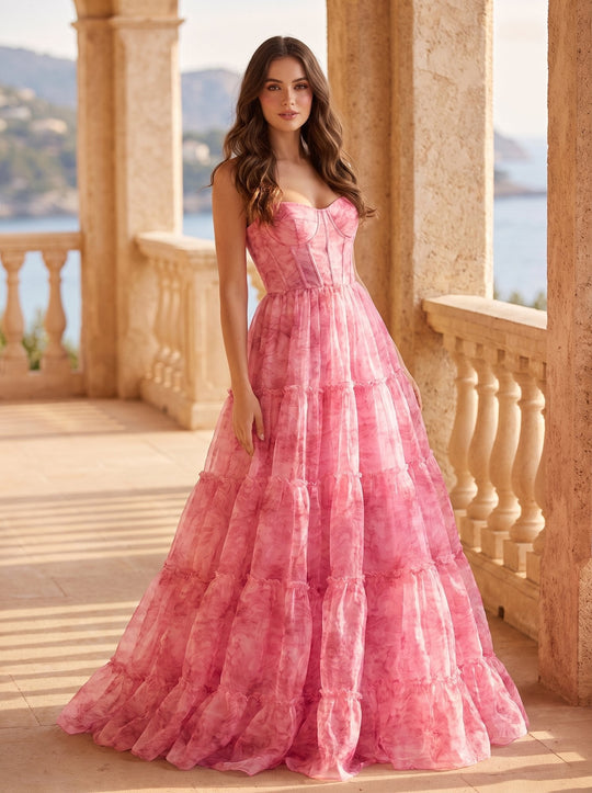 Pink Floral Print Front