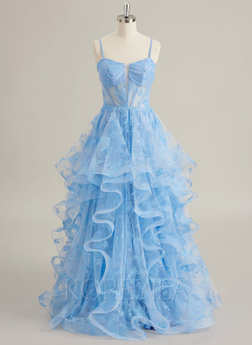 Ball-Gown/Princess Sweetheart Floor-Length Lace Prom Dresses