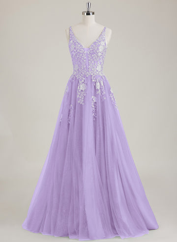 Sleeveless V-Neck Sequins Tulle Ball-Gown/Princess Maxi Dress