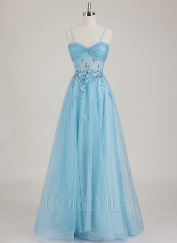 Sleeveless Sweetheart Sequins 3D Floral Tulle Ball-Gown/Princess Maxi Dress