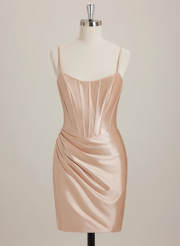 Sheath/Column Scoop Short Jersey Mini Dress