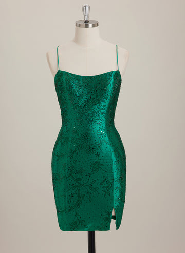 Bodycon Scoop Short Mini Dress With Rhinestone