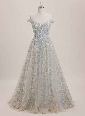 Ball-Gown/Princess Off the Shoulder Sweep Train Jersey Maxi Dresses With Sequins