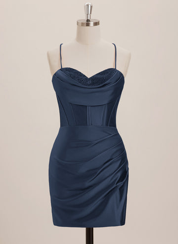 Sheath/Column Sweetheart Short Jersey Mini Dress With Rhinestone