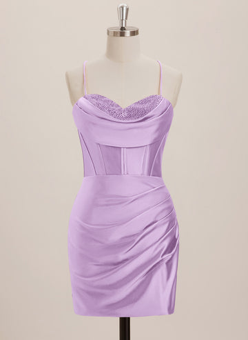 Sheath/Column Sweetheart Short Jersey Mini Dress With Rhinestone