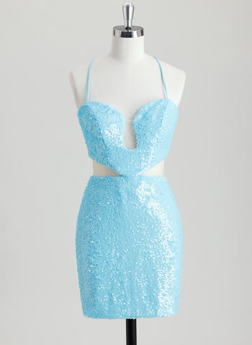 Bodycon Sweetheart Short Sequin Homecoming Dress With Sequins