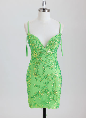 Sheath/Column Short Sequin Homecoming Dress With Sequins