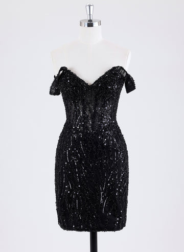 Sheath/Column Short Sequin Homecoming Dress With Sequins