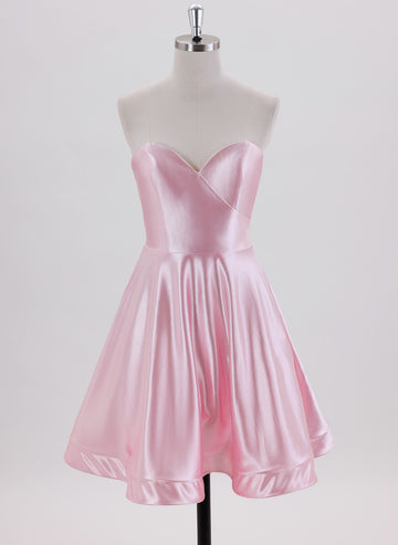 A-Line Sleeveless Short Jersey Homecoming Dress