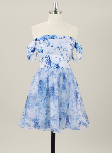 Ball-Gown/Princess Short Organza Homecoming Dress