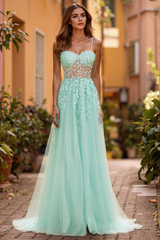 Sleeveless Sweetheart 3D Floral Tulle Trumpet/Mermaid Maxi Dress