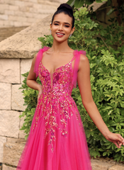 Sleeveless V-Neck Sequins Tulle Ball-Gown/Princess Maxi Dress