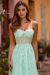 Sleeveless Sweetheart 3D Floral Tulle Trumpet/Mermaid Maxi Dress