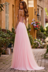 Strapless Sweetheart Rhinestone Sequins Tulle Ball-Gown/Princess Maxi Dress