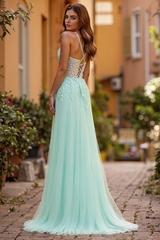 Sleeveless Sweetheart 3D Floral Tulle Trumpet/Mermaid Maxi Dress