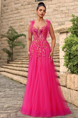 Sleeveless V-Neck Sequins Tulle Ball-Gown/Princess Maxi Dress