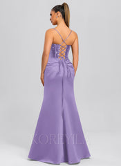 Sheath/Column Cowl Floor-Length Sequin Satin Maxi Dresses With Sequins