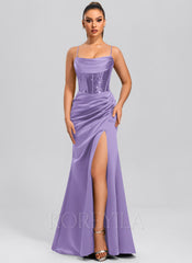 Sheath/Column Cowl Floor-Length Sequin Satin Maxi Dresses With Sequins