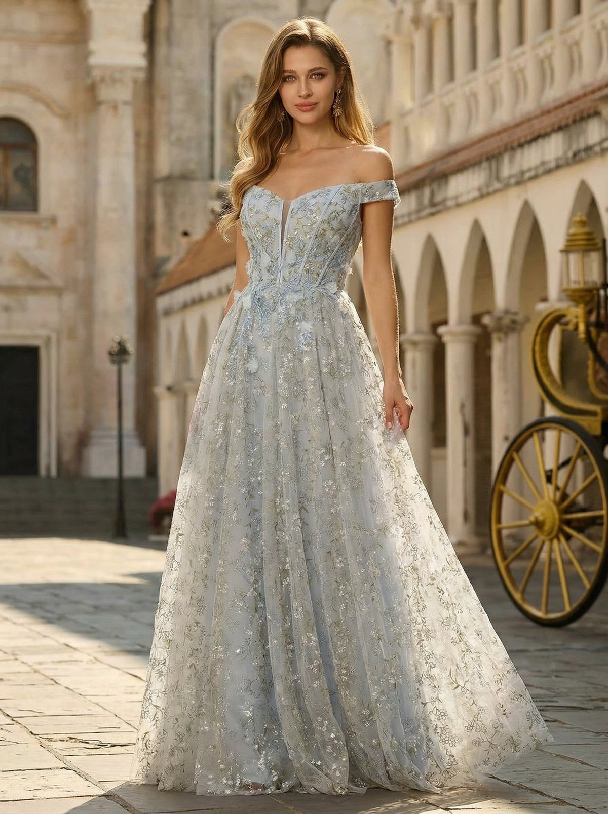 Ball-Gown/Princess Off the Shoulder Sweep Train Jersey Maxi Dresses With Sequins