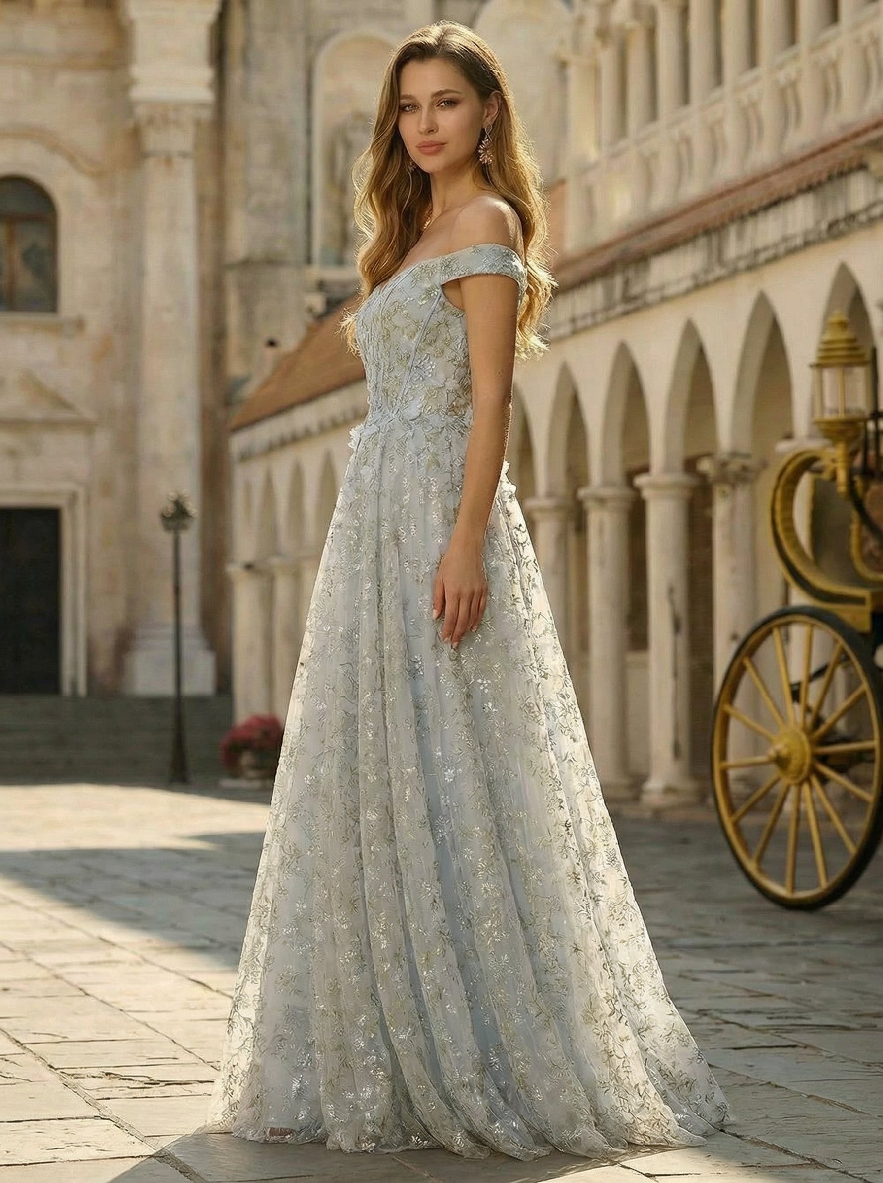 Ball-Gown/Princess Off the Shoulder Sweep Train Jersey Maxi Dresses With Sequins