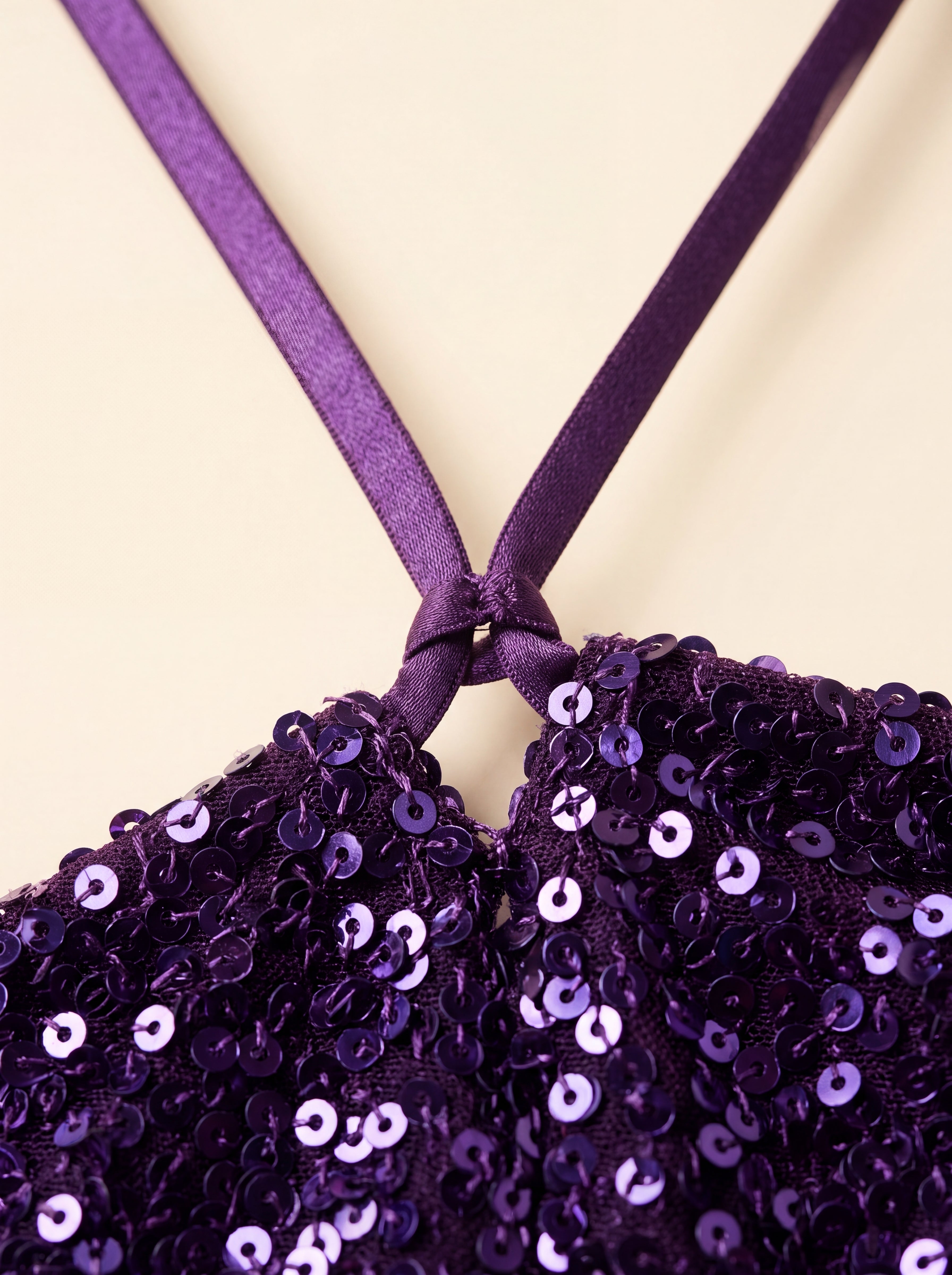 The Y2K Dream Purple Sequin Lace-Up Mini | Prom & HoCo