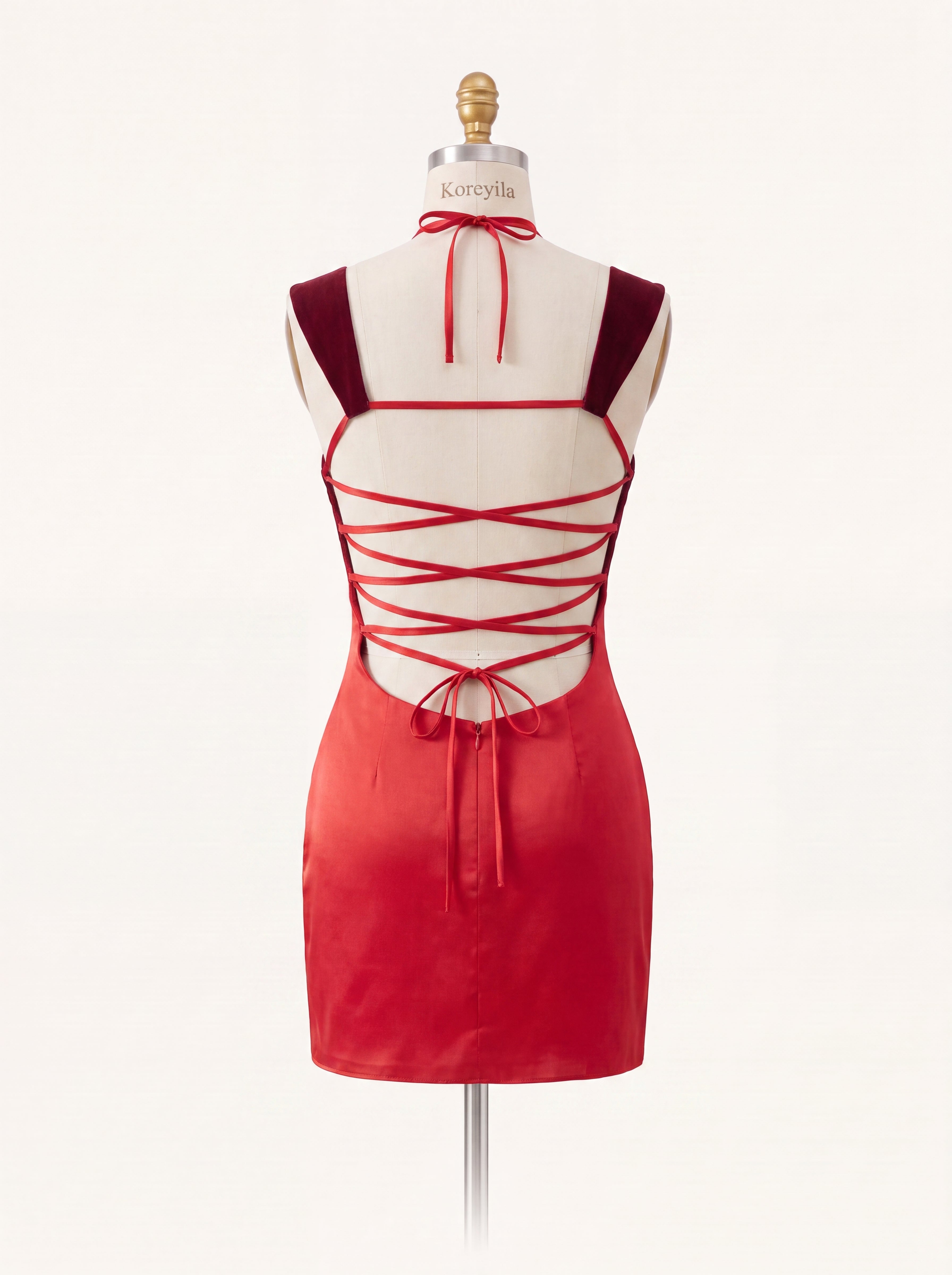 The Siren Energy Two-Tone Lace-Up Satin Mini | HoCo & Party