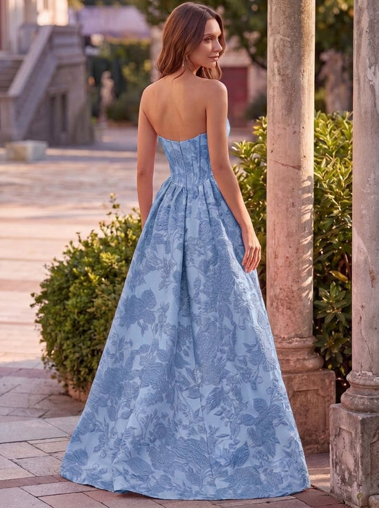 Navy Blue Floral Back