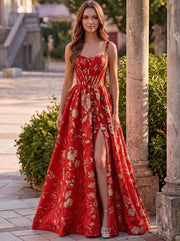 Red Floral Front