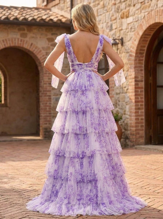 Purple Floral Back