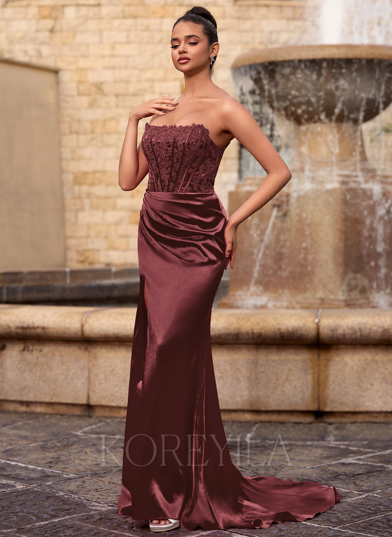 cabernet satin dress Plunge Neck Kimono Sleeve Satin Bias Maxi Dress