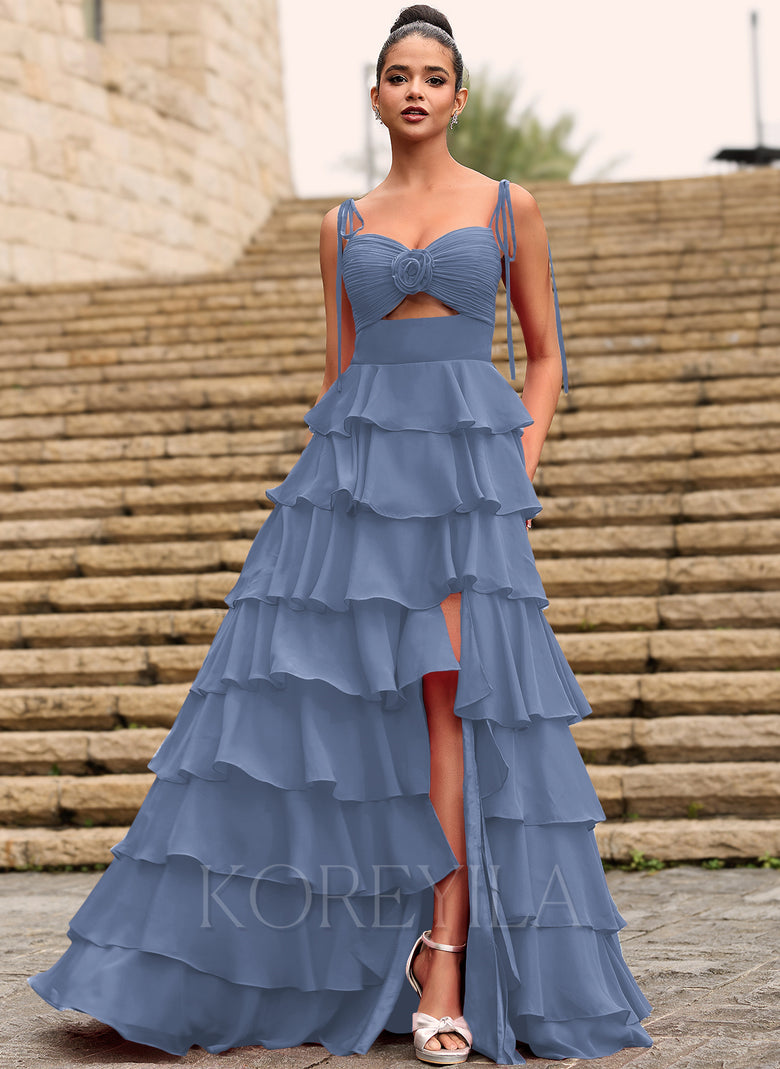 slate blue chiffon dress BABARONI Chiffon Slate Blue Bridesmaid Dresses Off-the-shoulder Floor-length Short Pleated A-line