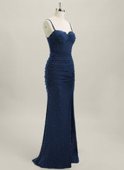 Sheath/Column Sleeveless Jersey Maxi Dress With Beading