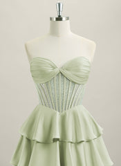 Ball-Gown/Princess Sleeveless Silky Satin Maxi Dress With Cascading Ruffles
