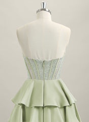 Ball-Gown/Princess Sleeveless Silky Satin Maxi Dress With Cascading Ruffles