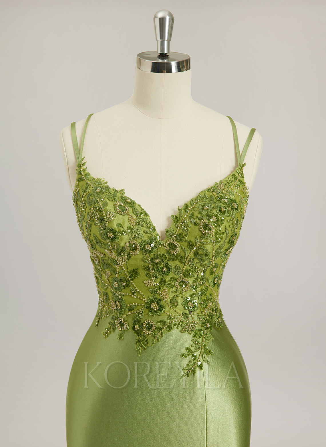 Trumpet/Mermaid V-Neck Sweep Train Jersey Prom Dresses With Sequins Beading Embroidered