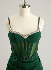 Sheath/Column V-Neck Short/Mini Jersey Prom Dresses With Rhinestone Beading