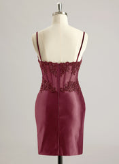 Sheath/Column Sweetheart Short/Mini Jersey Prom Dresses With Beading Sequins