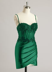 Sheath/Column Sweetheart Short/Mini Jersey Prom Dresses With Beading Sequins