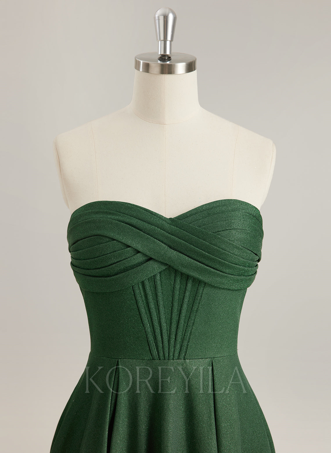 A-line Sweetheart Floor-Length Jersey Prom Dresses With Pleated