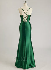 Sheath/Column Sweetheart Floor-Length Jersey Prom Dresses With Rhinestone