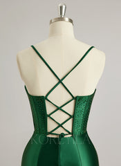 Sheath/Column Sweetheart Floor-Length Jersey Prom Dresses With Rhinestone