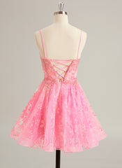 Ball-Gown/Princess Sweetheart Short/Mini Tulle Prom Dresses With Beading Sequins