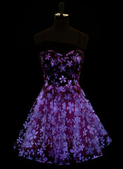 Ball-Gown/Princess Sweetheart Short/Mini Tulle Prom Dresses With Beading Sequins