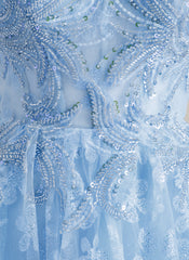 Ball-Gown/Princess Sweetheart Short/Mini Tulle Prom Dresses With Beading Sequins