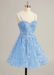 Ball-Gown/Princess Sweetheart Short/Mini Tulle Prom Dresses With Beading Sequins