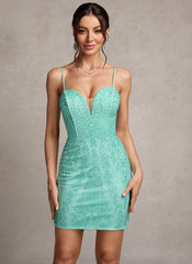 Bodycon Sweetheart Short/Mini Lace Prom Dresses