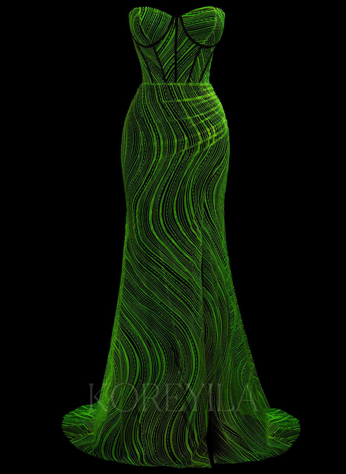Trumpet/Mermaid Sweetheart Sweep Train Lace Prom Dresses
