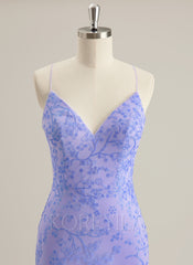 Trumpet/Mermaid V-Neck Floor-Length Lace Prom Dresses