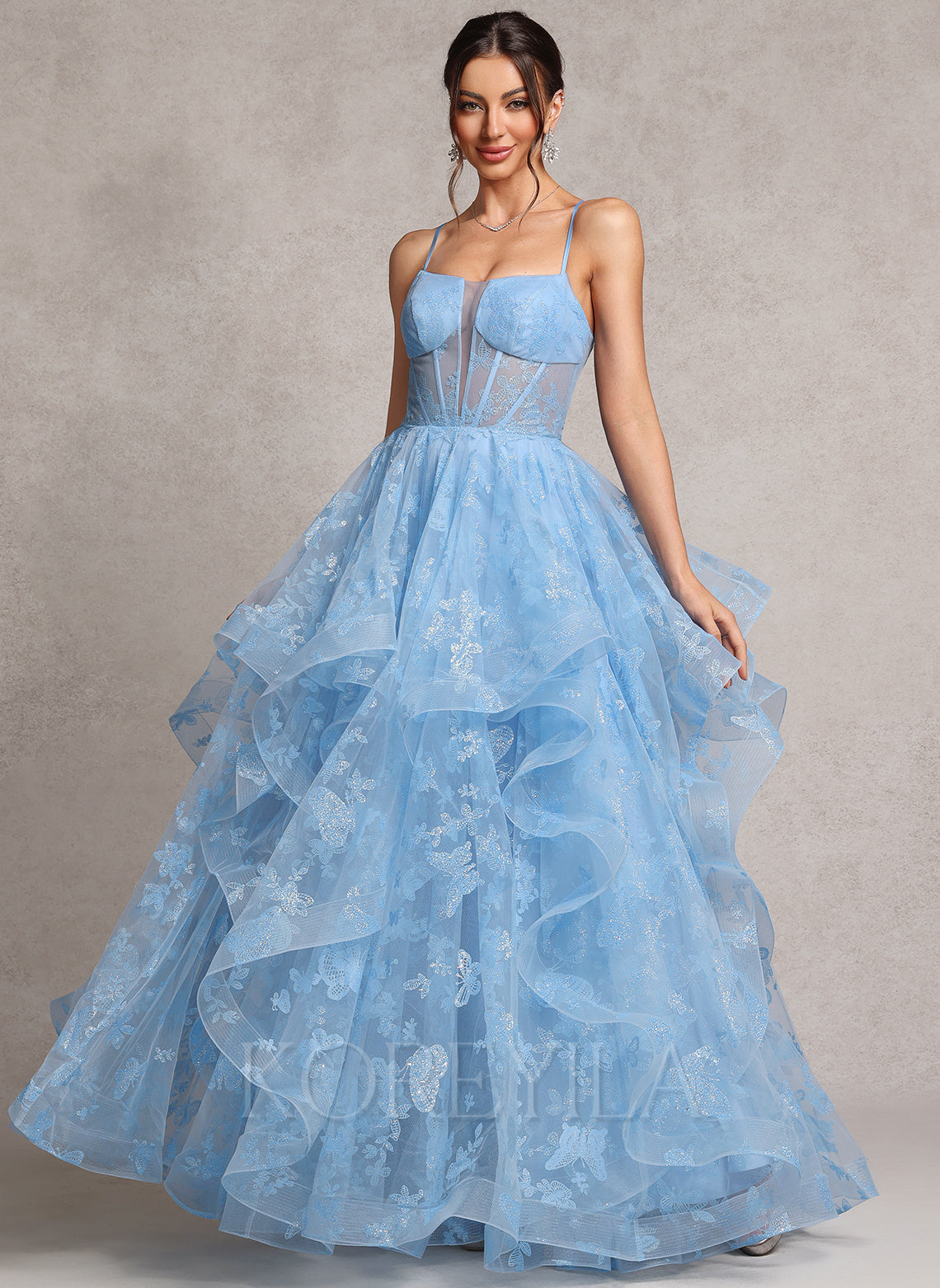 Ball-Gown/Princess Sweetheart Floor-Length Lace Prom Dresses