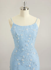 Trumpet/Mermaid Scoop Sweep Train Tulle Lace Maxi Dresses With Sequins